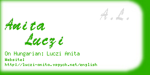 anita luczi business card